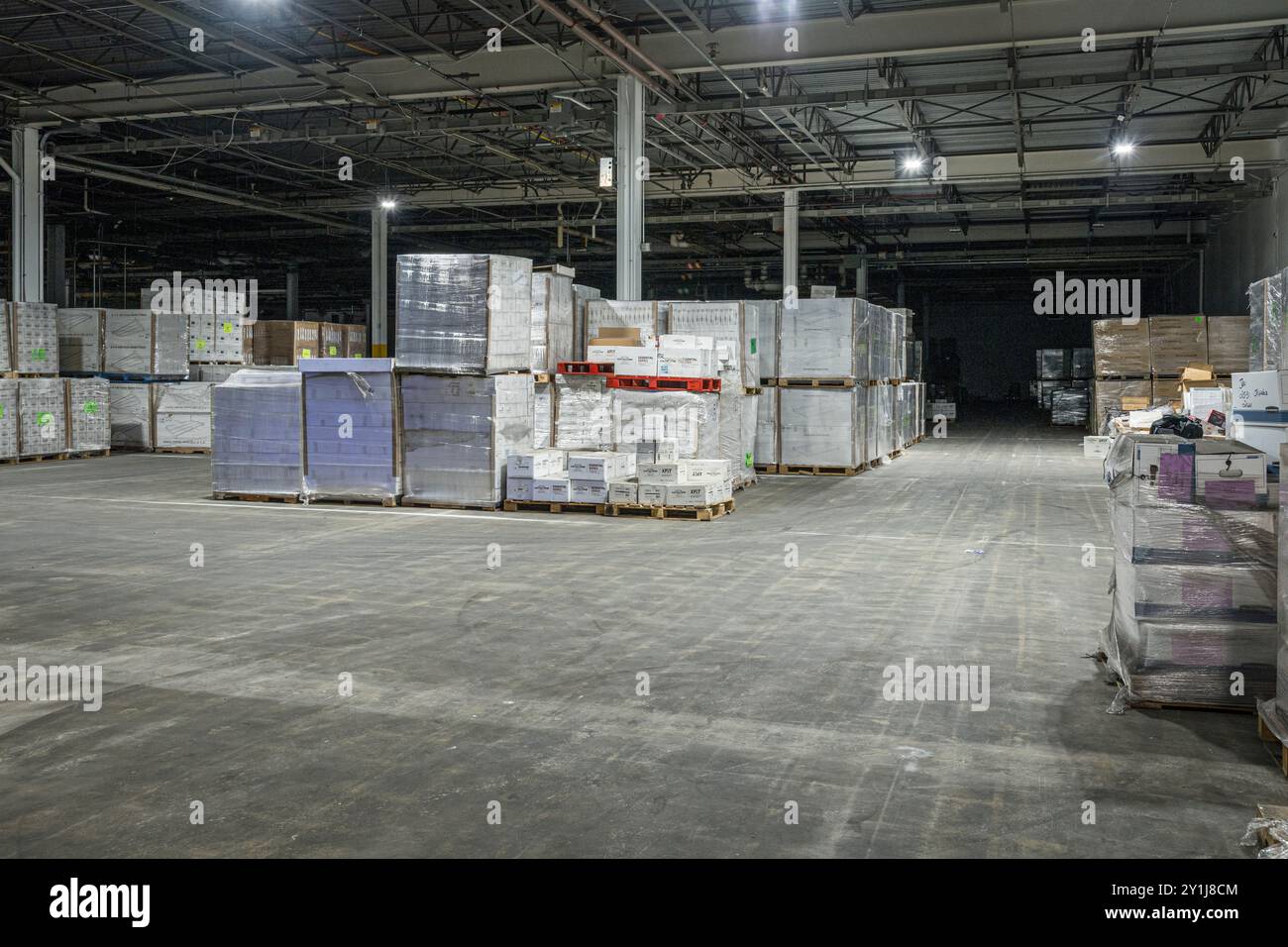 Magazzino interno, Philadelphia, Pennsylvania, Stati Uniti Foto Stock