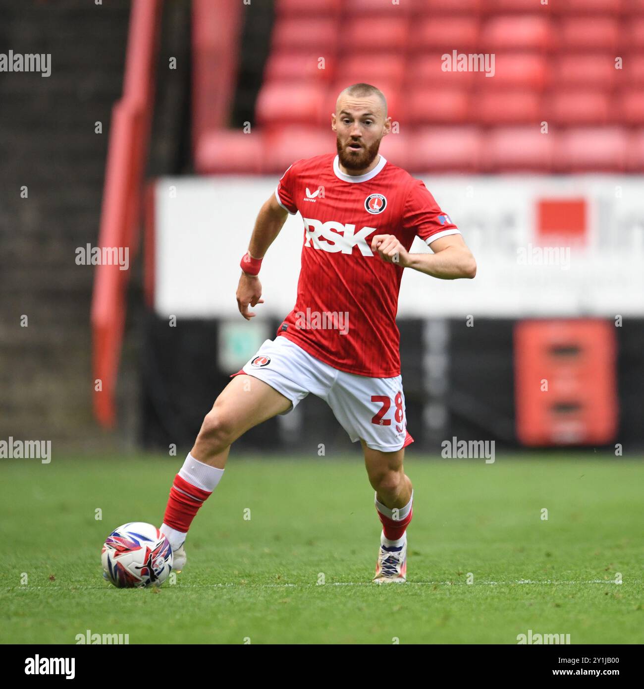 Londra, Inghilterra. 7 settembre 2024. Allan Campbell durante la partita Sky Bet EFL League One tra il Charlton Athletic e il Rotherham United a The Valley, Londra. Kyle Andrews/Alamy Live News Foto Stock