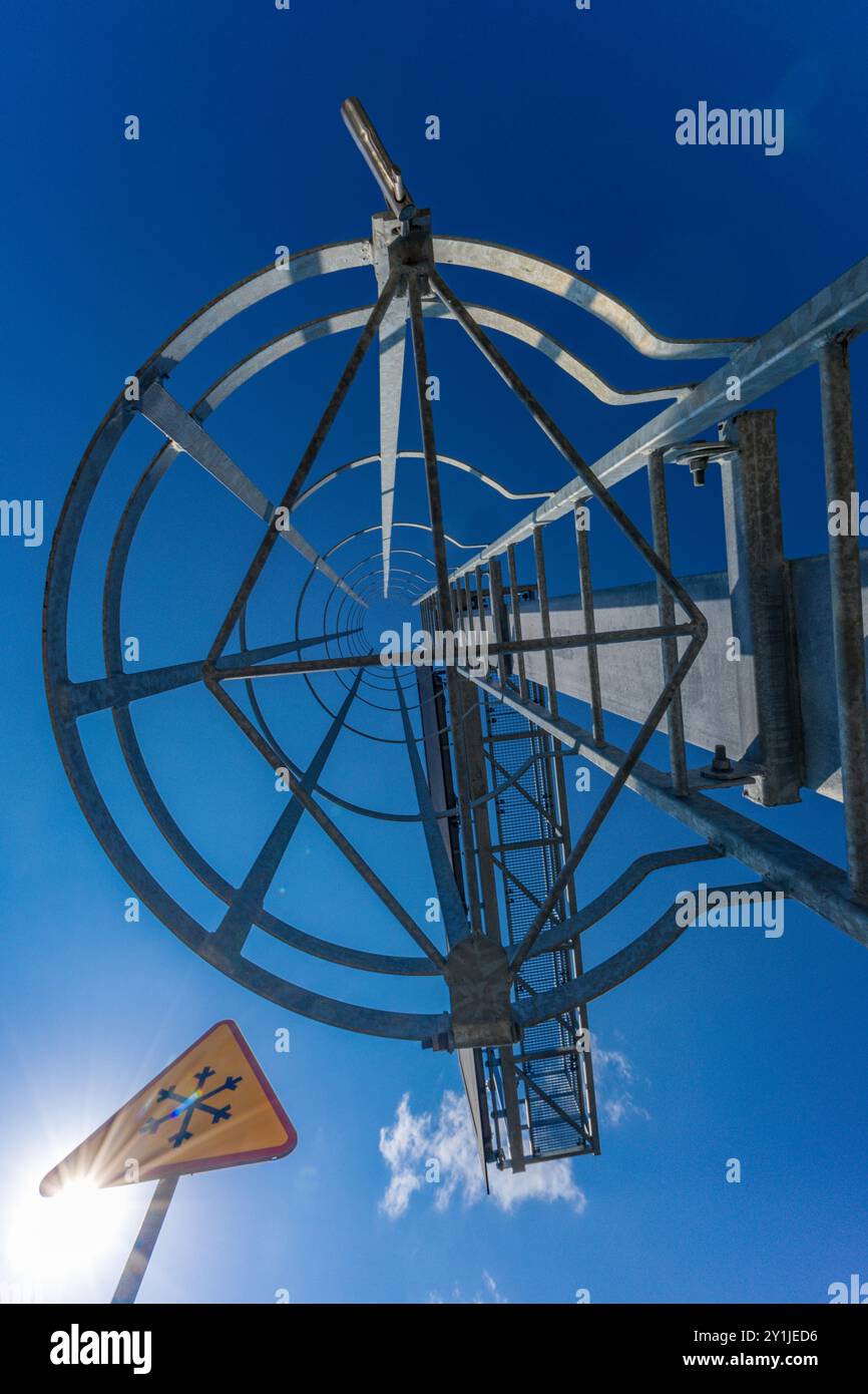 Nuovo viadotto a Częstochowa, incrocio tra Aleja Wojska Polskiego e Aleja Pokoju, strada europea 75, caldo estate in città Foto Stock