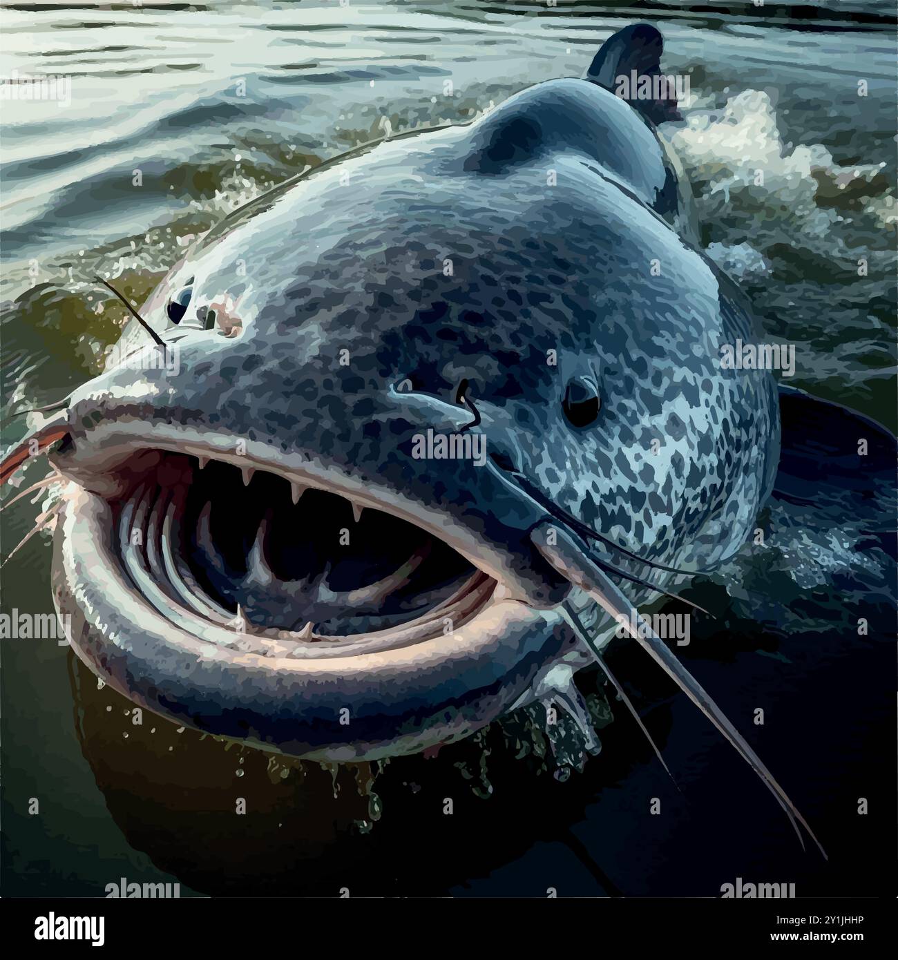 Piraíba pesce gatto: Vita, habitat e dimensioni da record. Illustrazione Vettoriale