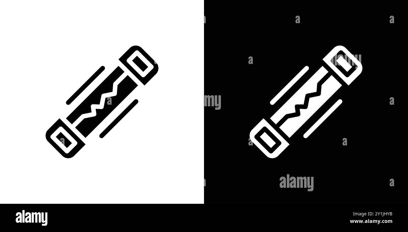 Icona del fusibile elettrico simbolo vettoriale piatto semplice contorno del logo del set di collezioni Illustrazione Vettoriale