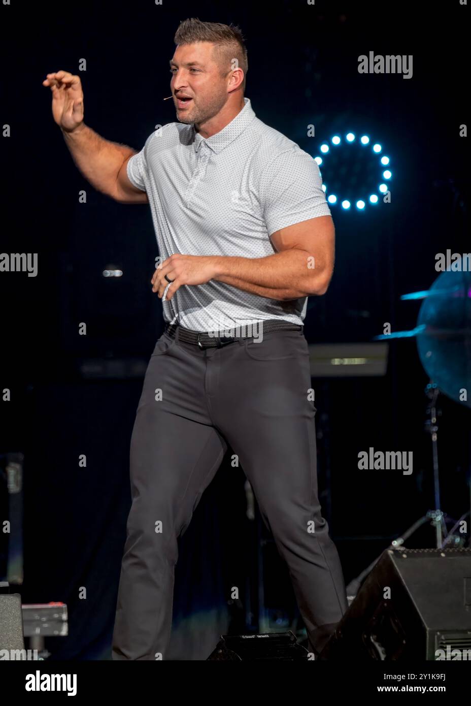 GAINESVILLE, FLORIDA, STATI UNITI. 05 SETTEMBRE 2024. La leggenda dei Florida Gators e il vincitore dell'Heisman Trophy Tim Tebow. Credito: Bill Ragan/Alamy Live News Foto Stock