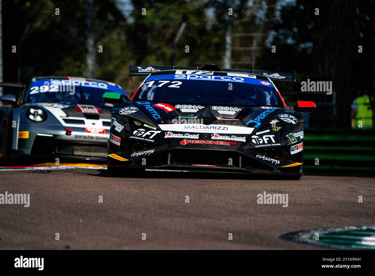 Imola, Imola, Italia. 7 settembre 2024. La Lamborghini Huracan ST Evo 2 n.172 di DL Racing gareggia nel corso delle prove libere per il 6° round del Grand Turism Italian Championship sul circuito Enzo e Dino Ferrari International. (Credit Image: © Luca Martini/ZUMA Press Wire) SOLO PER USO EDITORIALE! Non per USO commerciale! Foto Stock