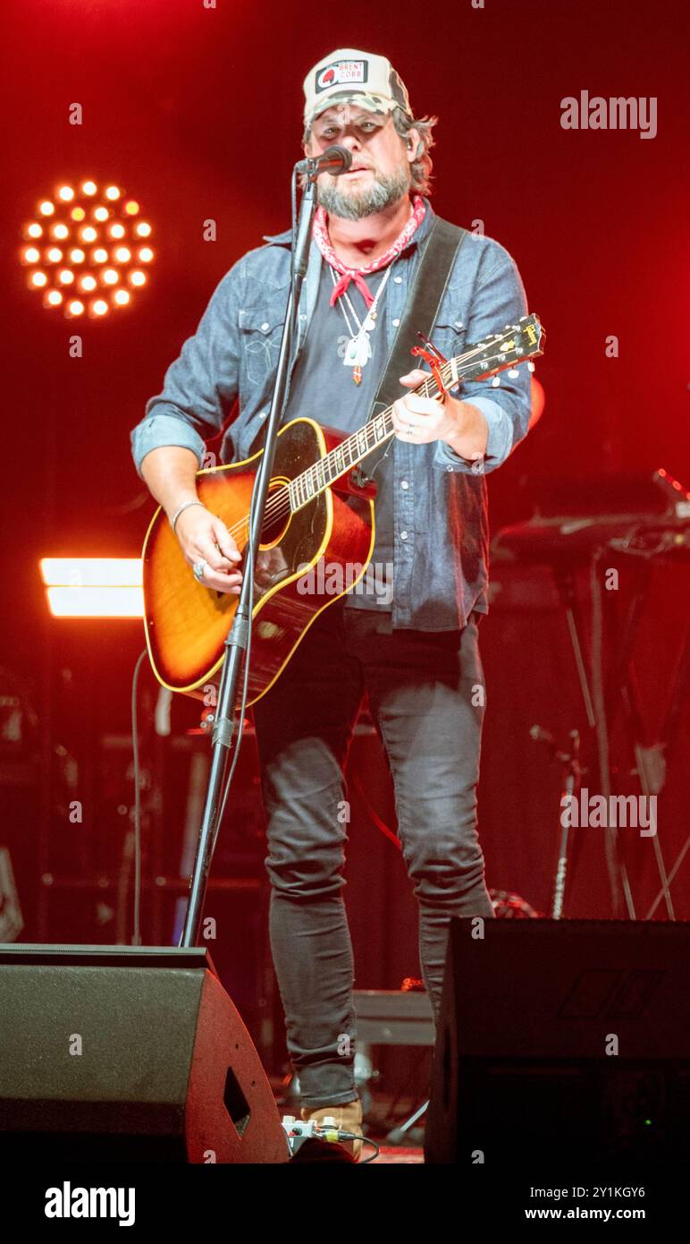 GAINESVILLE, FLORIDA, STATI UNITI. 05 SETTEMBRE 2024. Due volte vincitore del Grammy Award Zach Williams che si esibisce dal vivo. Credito: Bill Ragan/Alamy Live News Foto Stock