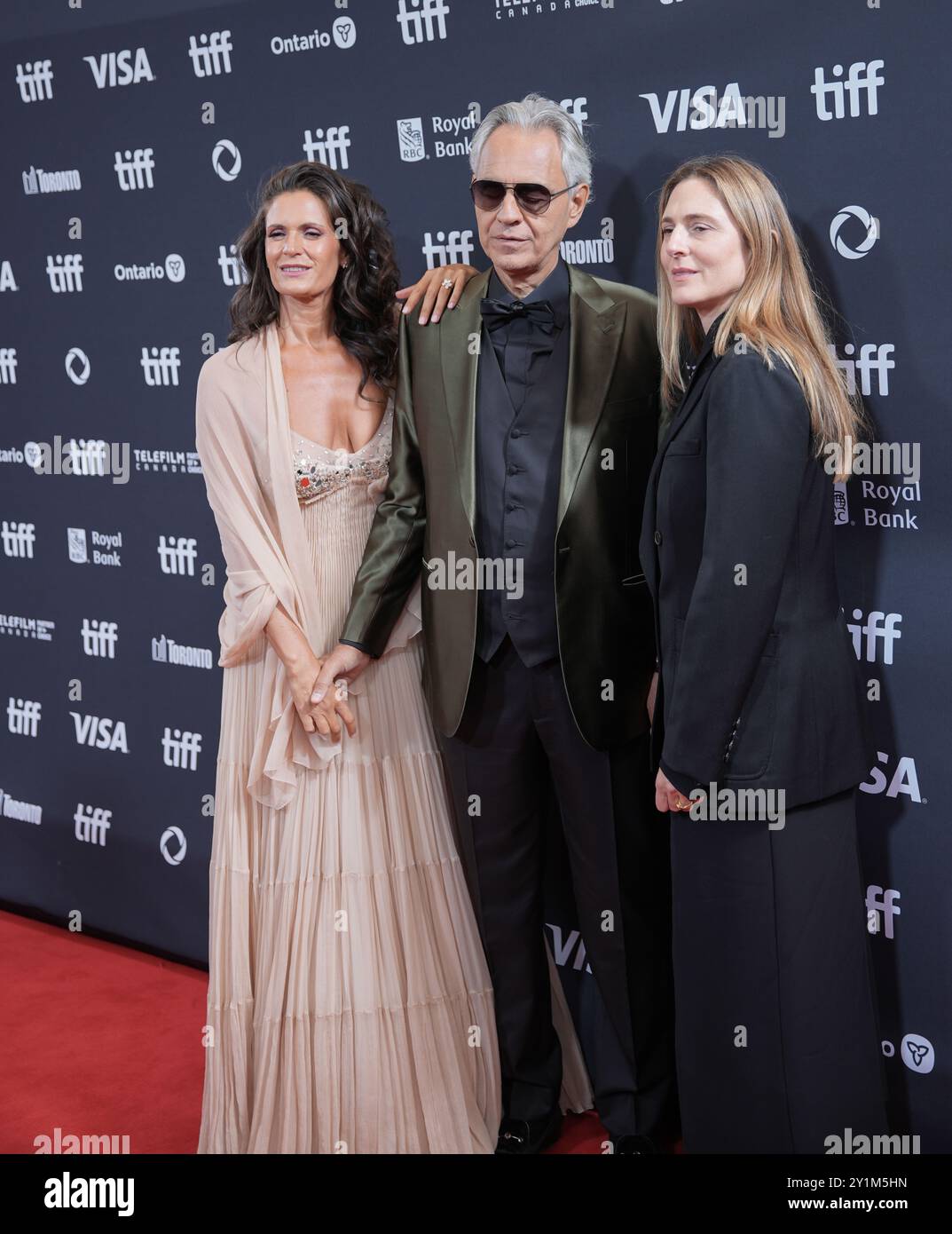 Toronto, Canada. 7 settembre 2024. Veronica Berti Exec Producer Andrea Bocelli e Cosima Spender sul Red carpet al Toronto International Film Festival per il film Andrea Bochelli 'Because i Believe' Gala Presentation proiezione ROY THOMSON HALL THEATER 7 settembre 2024 crediti: Sharon Dobson/Alamy Live News Foto Stock