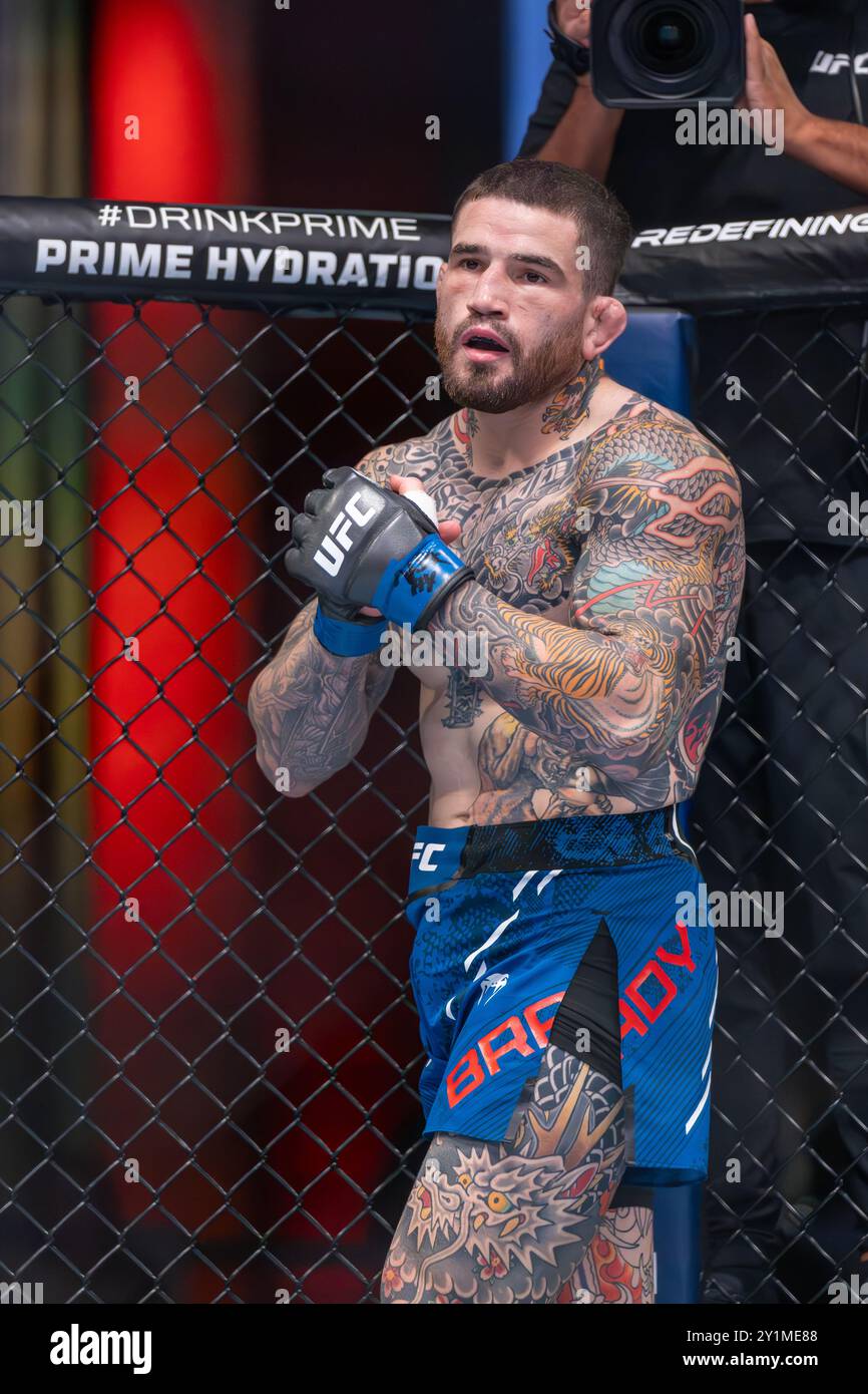 Las Vegas, Stati Uniti. 7 settembre 2024. UFC Welterweight Sean Brady durante UFC su ESPN 100 a UFC Apex Credit: Malachi Gabriel/Alamy Live News Foto Stock