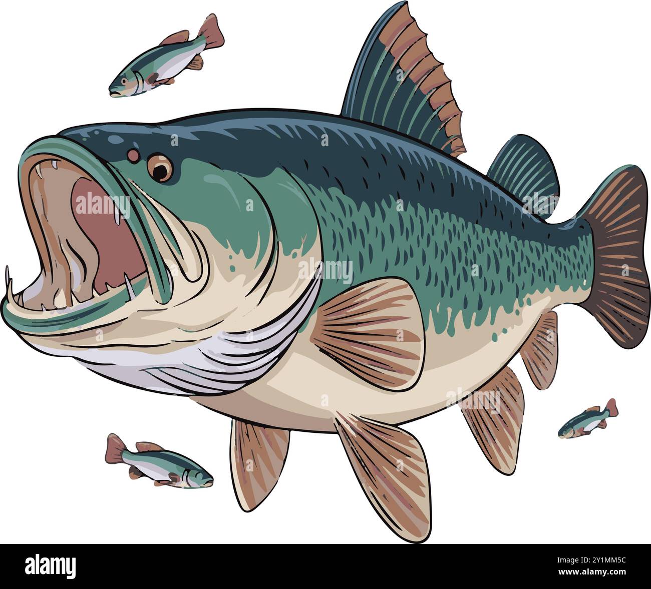 Il possente pesce gatto Piraíba: Le leggende dell'Amazzonia. Illustrazione Vettoriale