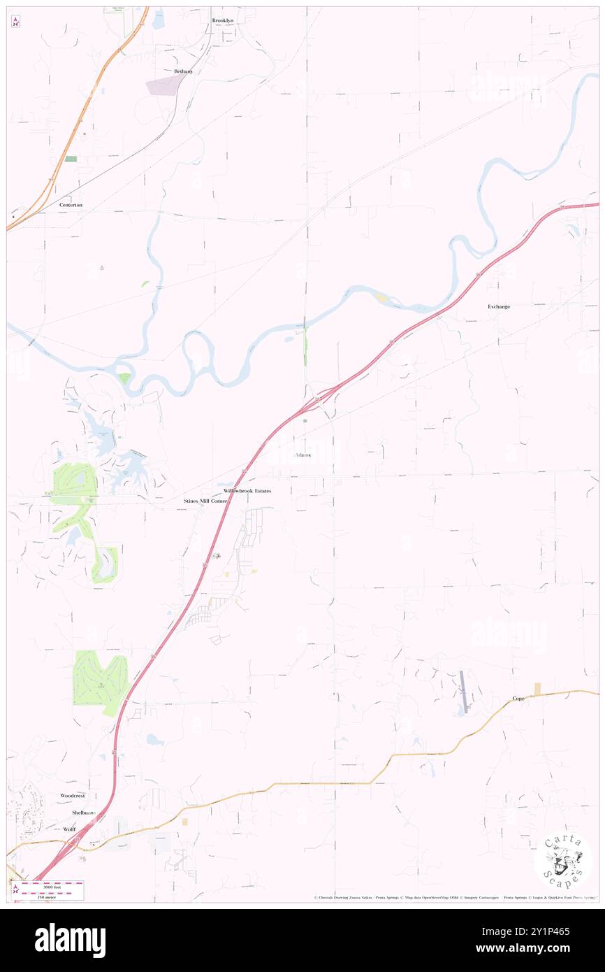 Adams, Morgan County, Stati Uniti, Stati Uniti, Indiana, N 39 28' 56'', S 86 21' 19'', MAP, Cartascapes Map pubblicata nel 2024. Esplora Cartascapes, una mappa che rivela i diversi paesaggi, culture ed ecosistemi della Terra. Viaggia attraverso il tempo e lo spazio, scoprendo l'interconnessione del passato, del presente e del futuro del nostro pianeta. Foto Stock