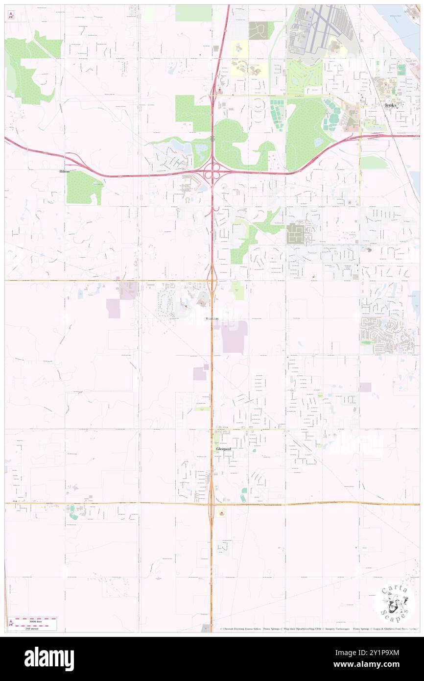 Watkins, Tulsa County, Stati Uniti, Oklahoma, N 35 58' 51'', S 96 0' 41'', MAP, Cartascapes Map pubblicata nel 2024. Esplora Cartascapes, una mappa che rivela i diversi paesaggi, culture ed ecosistemi della Terra. Viaggia attraverso il tempo e lo spazio, scoprendo l'interconnessione del passato, del presente e del futuro del nostro pianeta. Foto Stock