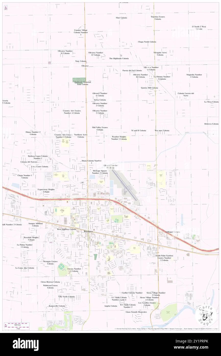 Olivarez Number 1 Colonia, Hidalgo County, Stati Uniti, Texas, N 26 11' 11'', S 97 58' 49'', MAP, Cartascapes Map pubblicata nel 2024. Esplora Cartascapes, una mappa che rivela i diversi paesaggi, culture ed ecosistemi della Terra. Viaggia attraverso il tempo e lo spazio, scoprendo l'interconnessione del passato, del presente e del futuro del nostro pianeta. Foto Stock