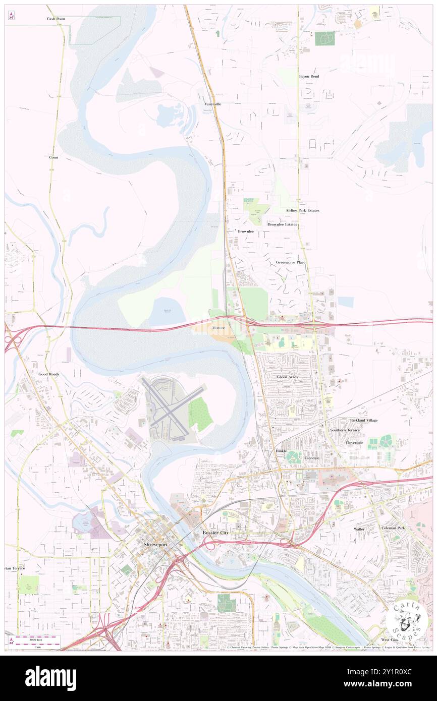 Honore, Bossier Parish, Stati Uniti, Louisiana, N 32 33' 23'', S 93 43' 58'', mappa, Cartascapes Map pubblicata nel 2024. Esplora Cartascapes, una mappa che rivela i diversi paesaggi, culture ed ecosistemi della Terra. Viaggia attraverso il tempo e lo spazio, scoprendo l'interconnessione del passato, del presente e del futuro del nostro pianeta. Foto Stock