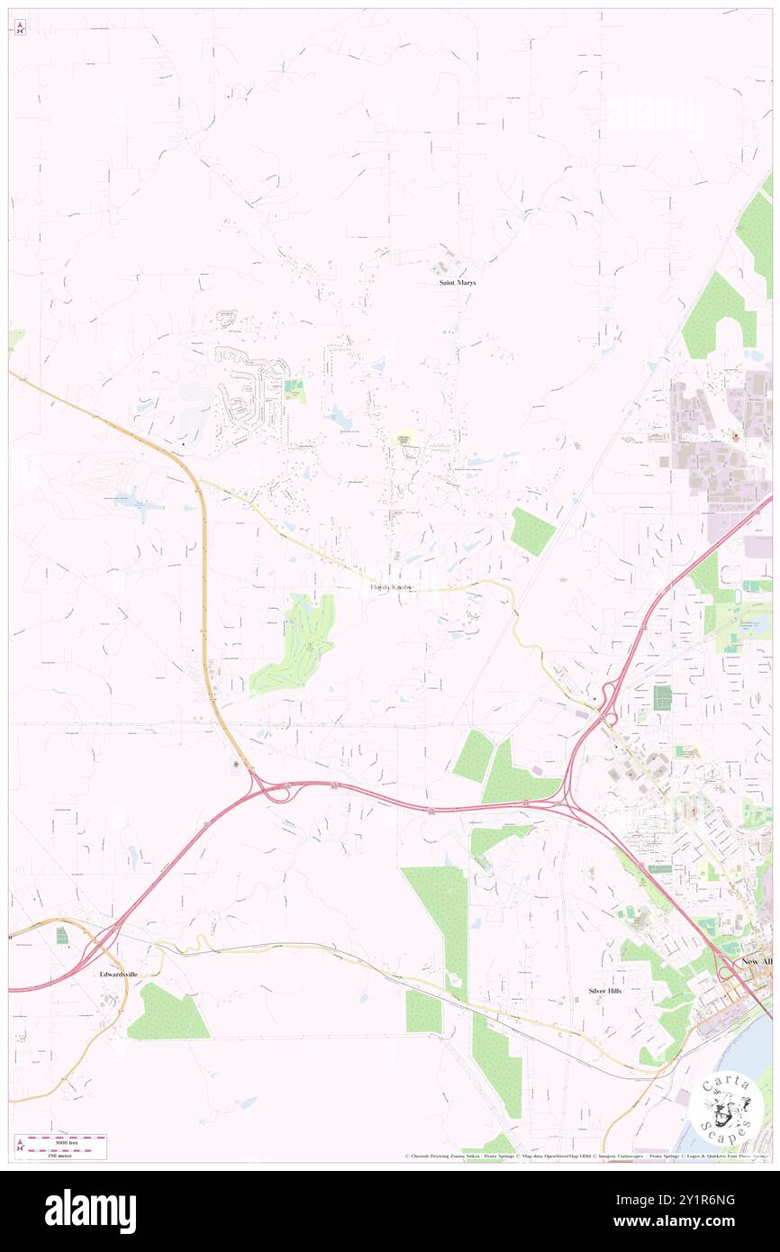 Floyds Knobs, Floyd County, Stati Uniti, Stati Uniti, Indiana, N 38 19' 28'', S 85 52' 24''', mappa, Cartascapes Map pubblicata nel 2024. Esplora Cartascapes, una mappa che rivela i diversi paesaggi, culture ed ecosistemi della Terra. Viaggia attraverso il tempo e lo spazio, scoprendo l'interconnessione del passato, del presente e del futuro del nostro pianeta. Foto Stock