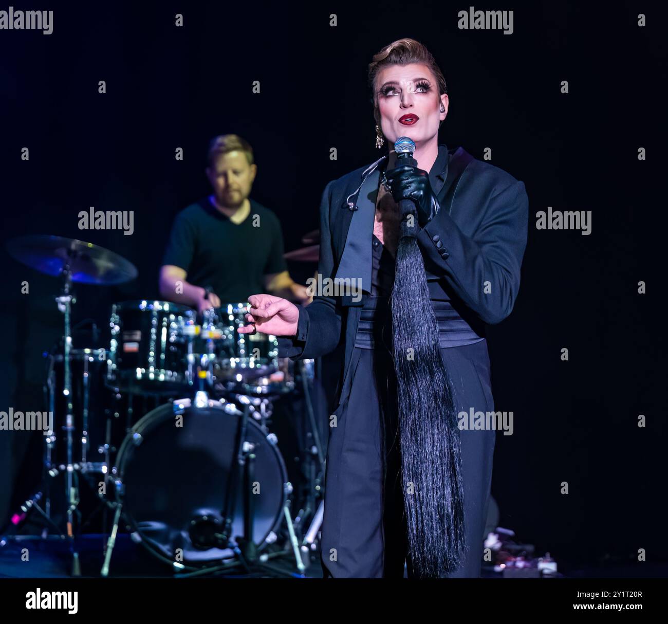 Cantante di cabaret e comico Reuben Kaye, Edinburgh Festival Fringe, Scozia, Regno Unito Foto Stock