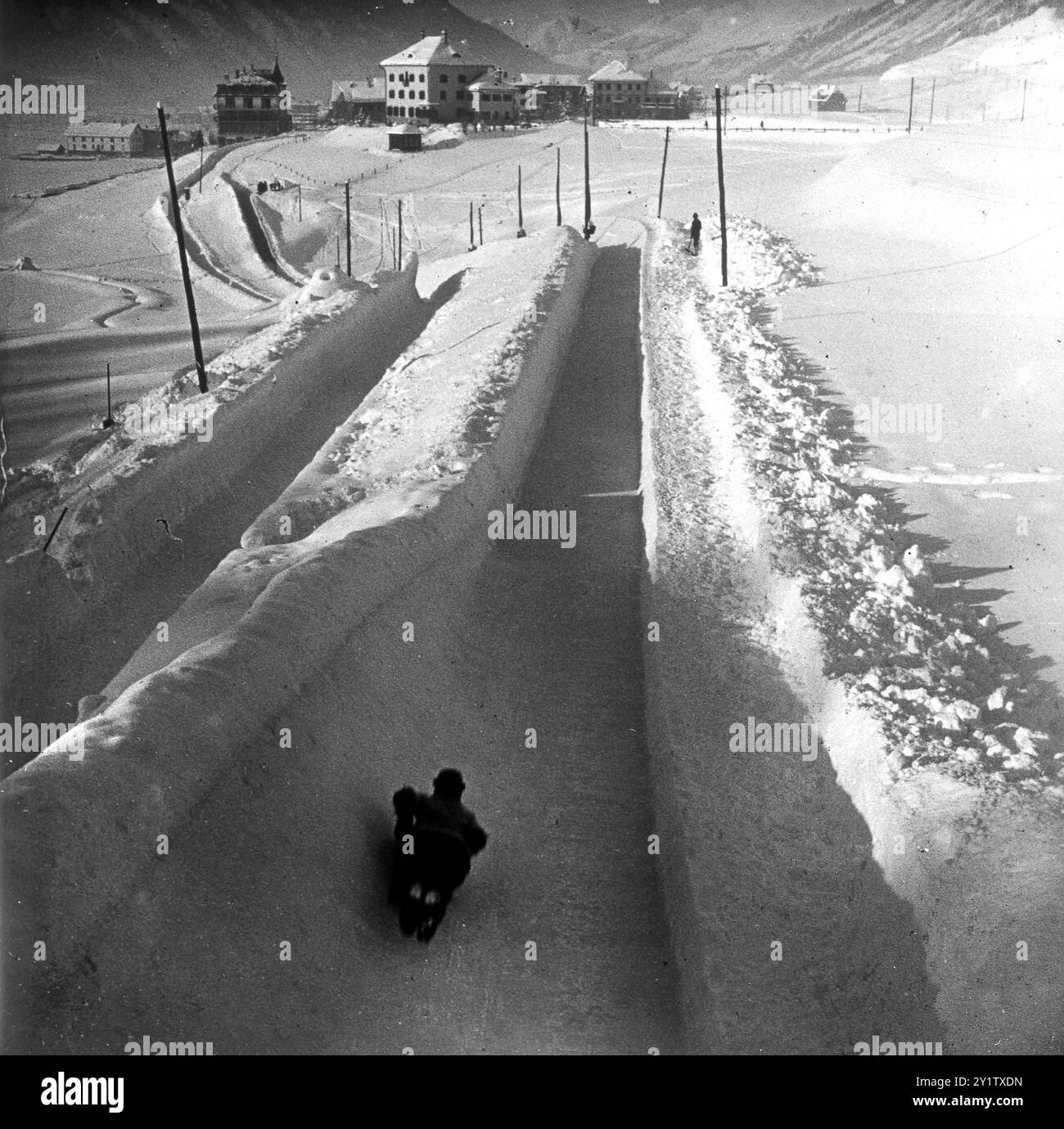 Davos Bob corre la Svizzera 1927 Foto Stock