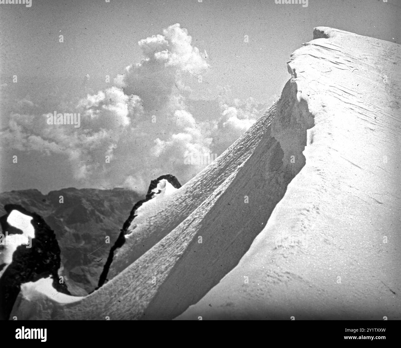 Il Piz Palü è una montagna del Bernina tra la Svizzera e l'Italia nel 1926 Foto Stock