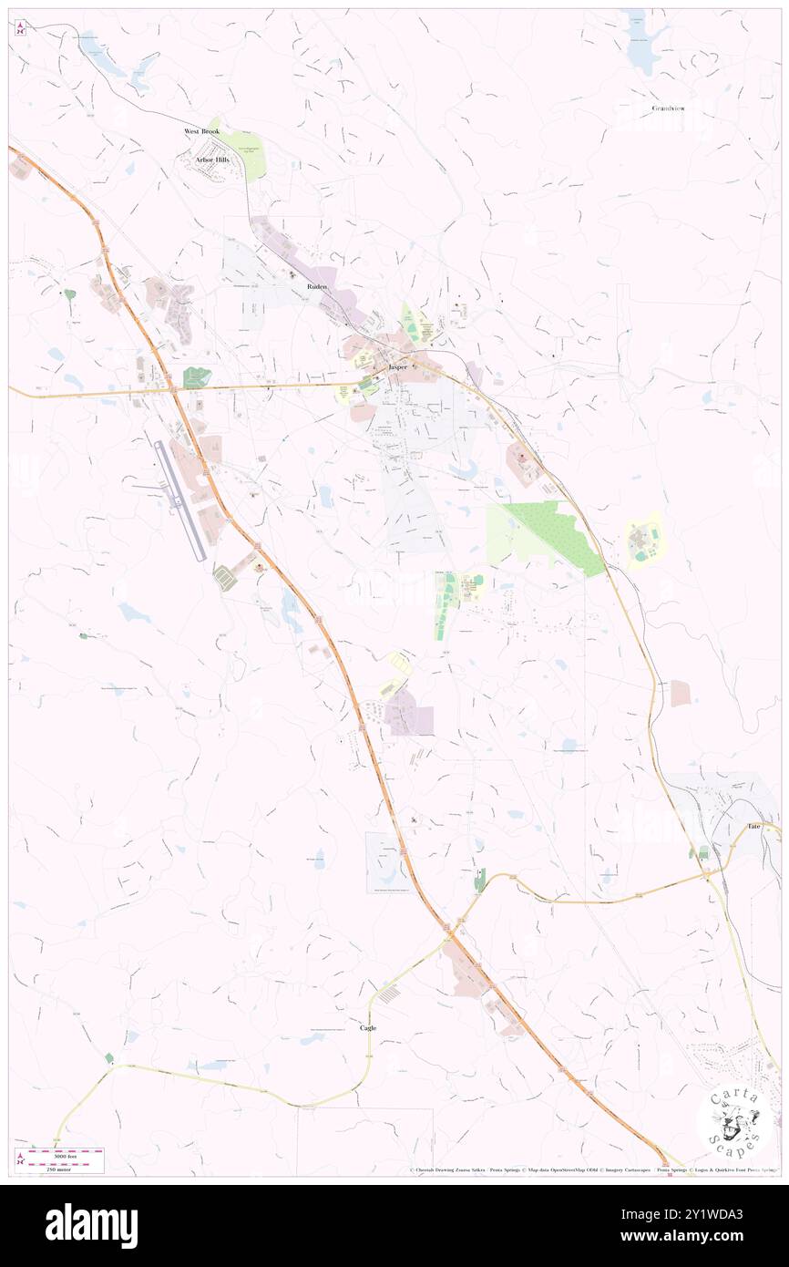 Jasper, Pickens County, Stati Uniti, Georgia, N 34 28' 4'', S 84 25' 44''', MAP, Cartascapes Map pubblicata nel 2024. Esplora Cartascapes, una mappa che rivela i diversi paesaggi, culture ed ecosistemi della Terra. Viaggia attraverso il tempo e lo spazio, scoprendo l'interconnessione del passato, del presente e del futuro del nostro pianeta. Foto Stock