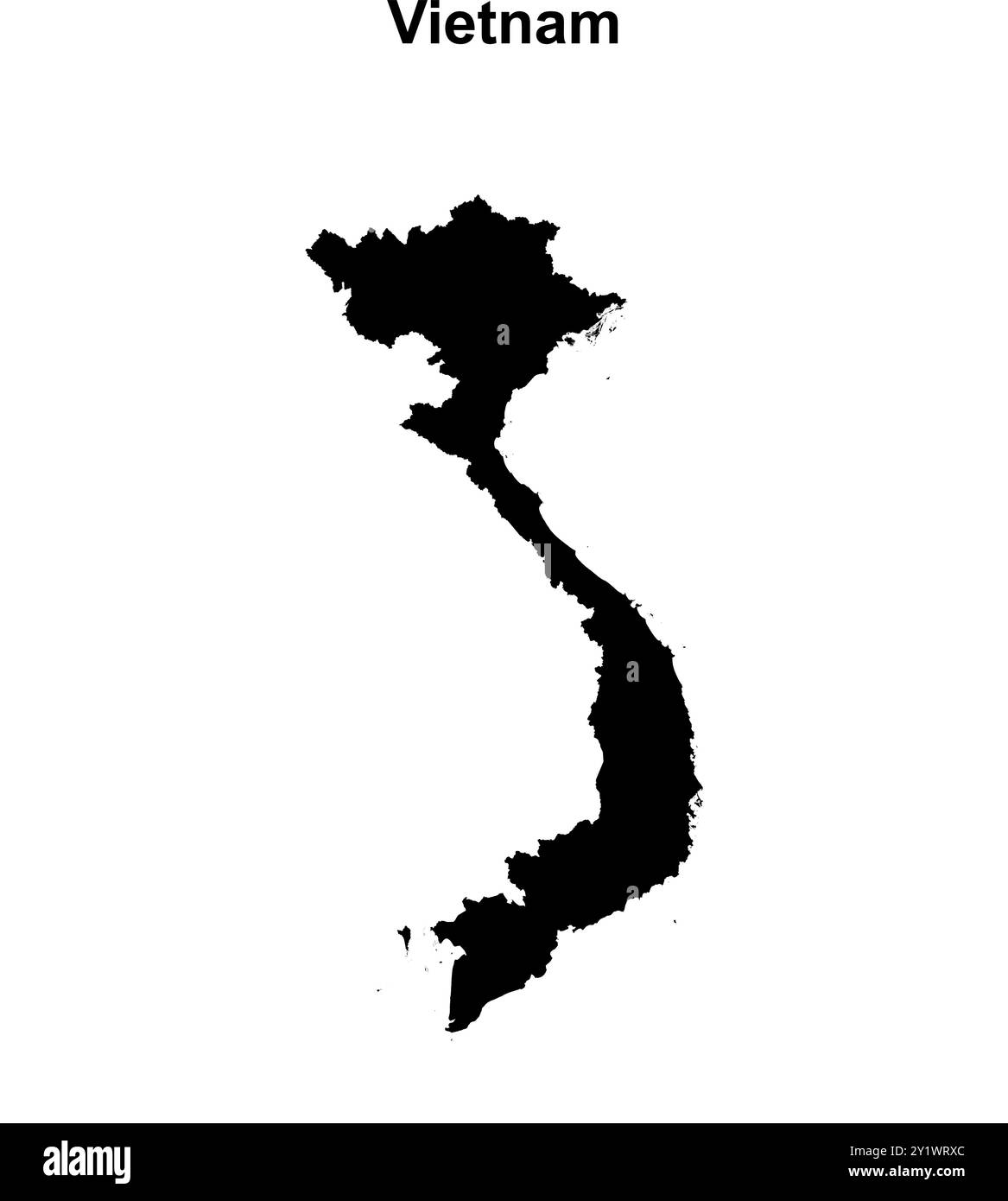 Design della mappa in bianco del Vietnam Illustrazione Vettoriale