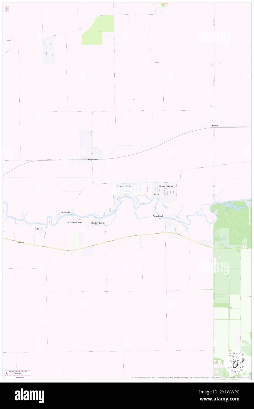 Garden of Eden, Kankakee County, Stati Uniti, Illinois, N 41 10' 11'', S 87 33' 42'', MAP, Cartascapes Map pubblicata nel 2024. Esplora Cartascapes, una mappa che rivela i diversi paesaggi, culture ed ecosistemi della Terra. Viaggia attraverso il tempo e lo spazio, scoprendo l'interconnessione del passato, del presente e del futuro del nostro pianeta. Foto Stock