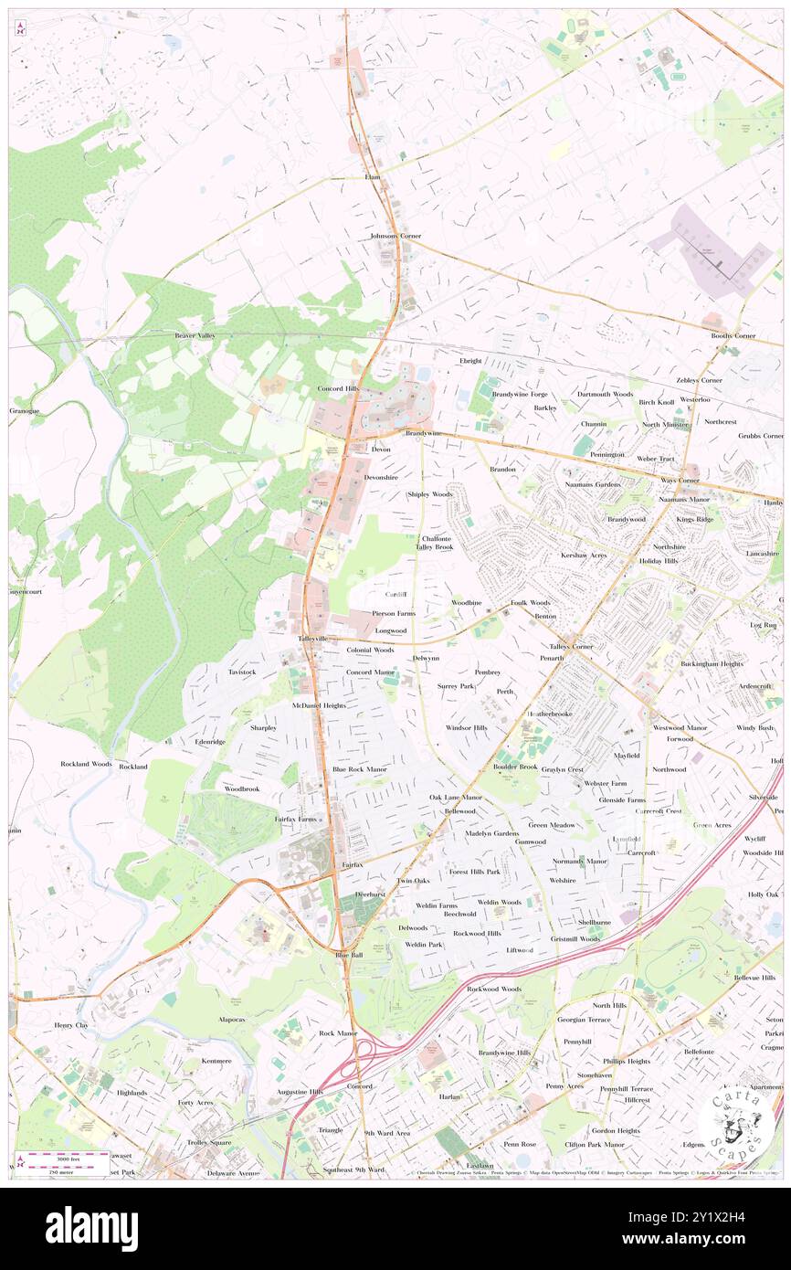 Cardiff, New Castle County, Stati Uniti, Delaware, N 39 48' 48'', S 75 32' 16'', MAP, Cartascapes Map pubblicata nel 2024. Esplora Cartascapes, una mappa che rivela i diversi paesaggi, culture ed ecosistemi della Terra. Viaggia attraverso il tempo e lo spazio, scoprendo l'interconnessione del passato, del presente e del futuro del nostro pianeta. Foto Stock