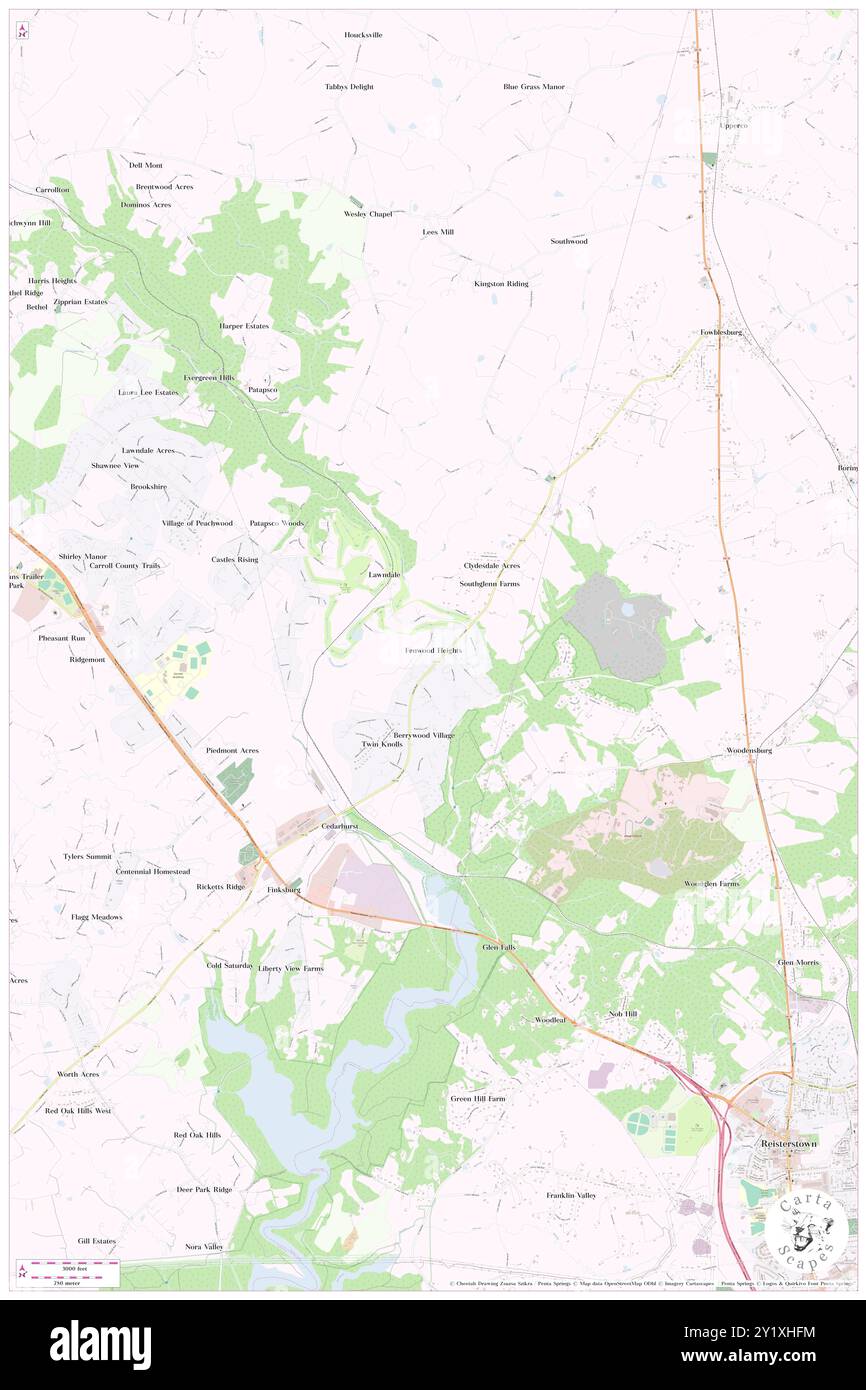 Fenwood Heights, Carroll County, Stati Uniti, Maryland, N 39 30' 53'', S 76 52' 17'', MAP, Cartascapes Map pubblicata nel 2024. Esplora Cartascapes, una mappa che rivela i diversi paesaggi, culture ed ecosistemi della Terra. Viaggia attraverso il tempo e lo spazio, scoprendo l'interconnessione del passato, del presente e del futuro del nostro pianeta. Foto Stock