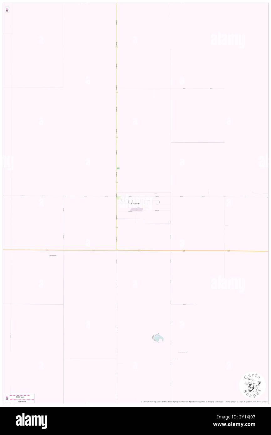 Lebanon, Potter County, Stati Uniti, Stati Uniti, South Dakota, N 45 4' 10'', S 99 46' 11'', MAP, Cartascapes Map pubblicata nel 2024. Esplora Cartascapes, una mappa che rivela i diversi paesaggi, culture ed ecosistemi della Terra. Viaggia attraverso il tempo e lo spazio, scoprendo l'interconnessione del passato, del presente e del futuro del nostro pianeta. Foto Stock