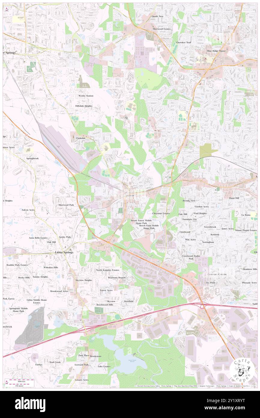 Austell, Cobb County, Stati Uniti, Georgia, N 33 48' 45'', S 84 38' 3'', MAP, Cartascapes Map pubblicata nel 2024. Esplora Cartascapes, una mappa che rivela i diversi paesaggi, culture ed ecosistemi della Terra. Viaggia attraverso il tempo e lo spazio, scoprendo l'interconnessione del passato, del presente e del futuro del nostro pianeta. Foto Stock