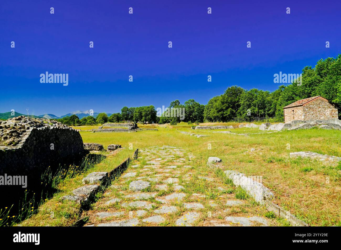 Grumentum, area echeologica dell'antica città romana, potenza, Basilicata, ​​the Italia Foto Stock