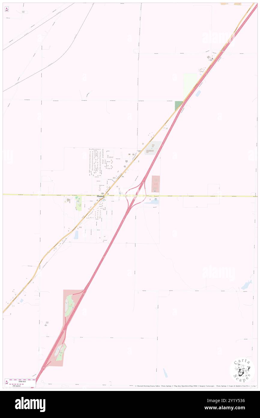 Hamel, Madison County, Stati Uniti, Illinois, N 38 53' 20'', S 89 50' 43''', MAP, Cartascapes Map pubblicata nel 2024. Esplora Cartascapes, una mappa che rivela i diversi paesaggi, culture ed ecosistemi della Terra. Viaggia attraverso il tempo e lo spazio, scoprendo l'interconnessione del passato, del presente e del futuro del nostro pianeta. Foto Stock