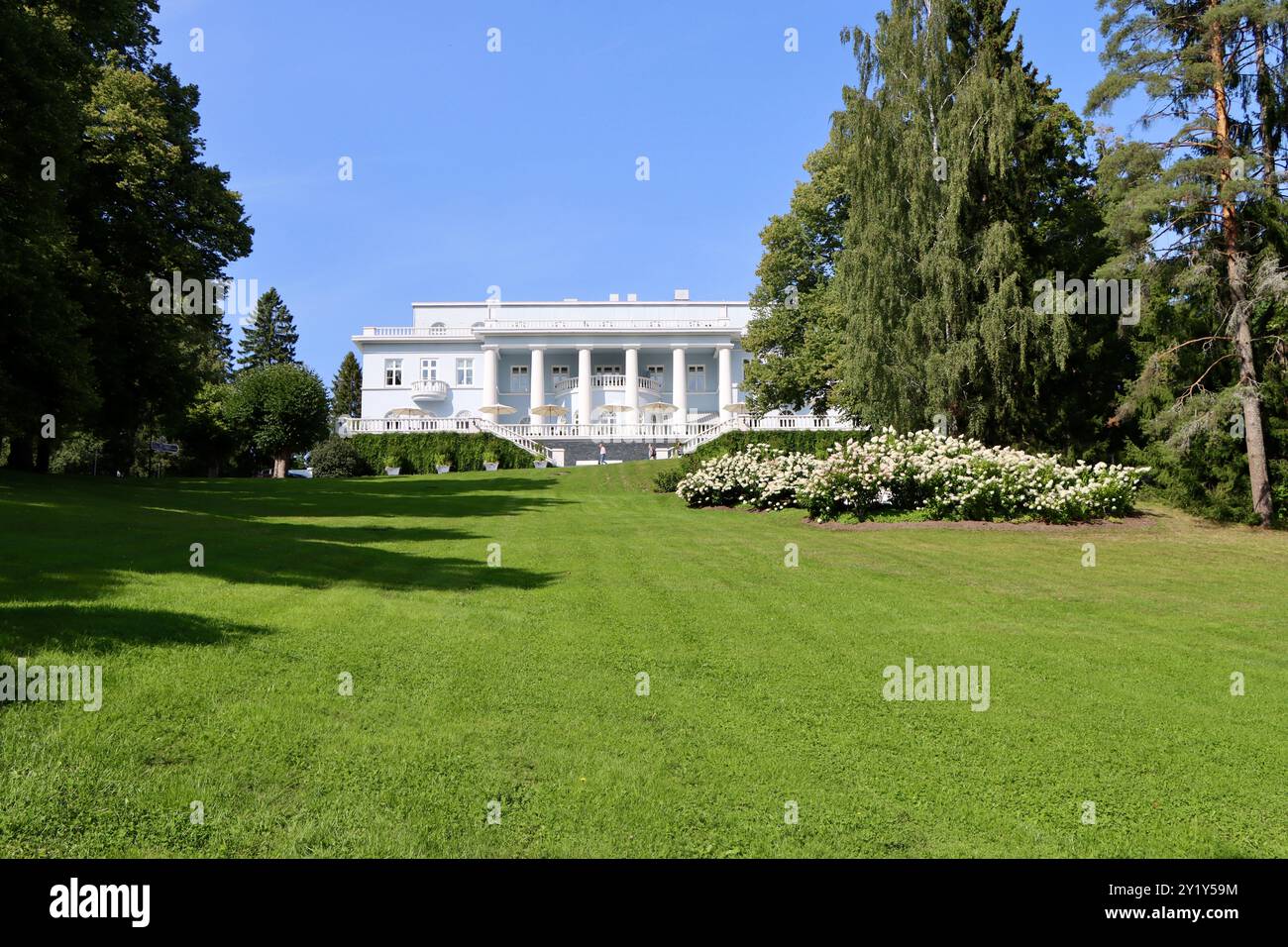 La vecchia casa padronale dell'hotel Haikko Manor nel sud della Finlandia vicino a Porvoo. Foto Stock