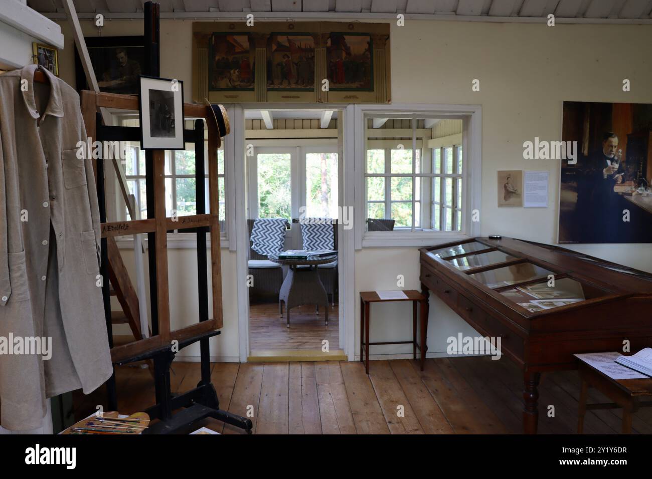 Interno dello studio presso il Museo del pittore Albert Edelfelt a Porvoo, Finlandia, agosto 2024 Foto Stock