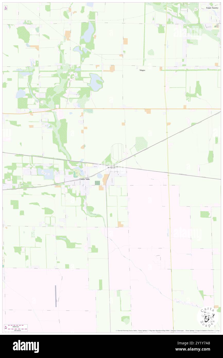 Wellsboro, Contea di LaPorte, Stati Uniti, Indiana, N 41 29' 50'', S 86 45' 55'', MAP, Cartascapes Map pubblicata nel 2024. Esplora Cartascapes, una mappa che rivela i diversi paesaggi, culture ed ecosistemi della Terra. Viaggia attraverso il tempo e lo spazio, scoprendo l'interconnessione del passato, del presente e del futuro del nostro pianeta. Foto Stock