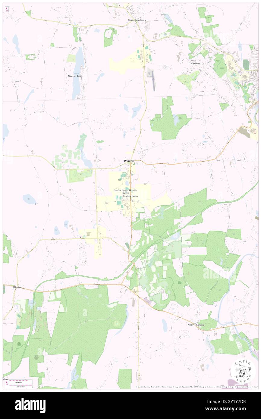 Pomfret Center, Windham County, Stati Uniti, Connecticut, N 41 53' 14'', S 71 57' 43''', MAP, Cartascapes Map pubblicata nel 2024. Esplora Cartascapes, una mappa che rivela i diversi paesaggi, culture ed ecosistemi della Terra. Viaggia attraverso il tempo e lo spazio, scoprendo l'interconnessione del passato, del presente e del futuro del nostro pianeta. Foto Stock