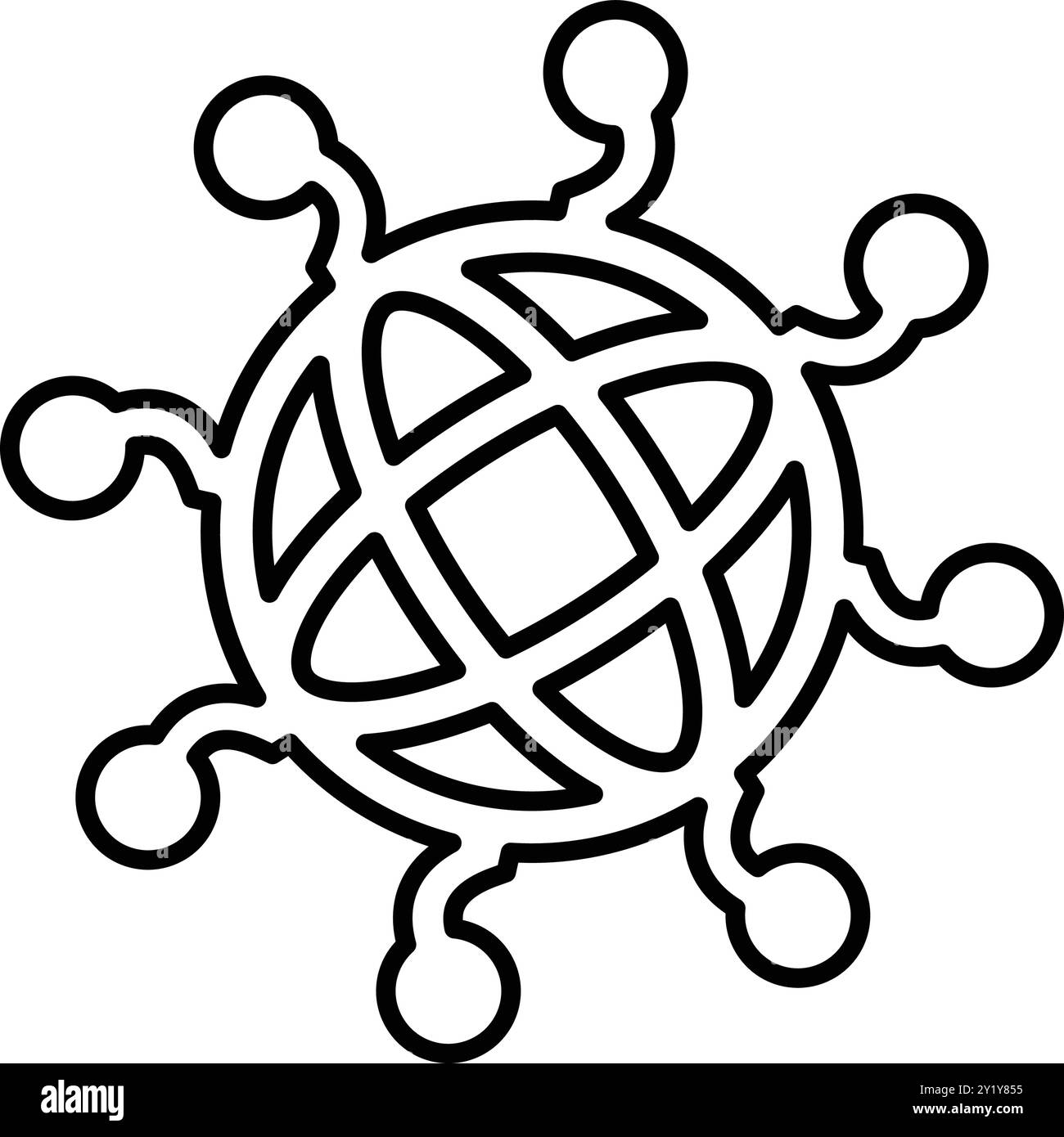 CDN, Global, Network icon design per uso commerciale, Web, supporti di stampa o qualsiasi tipo di progetto. Illustrazione Vettoriale