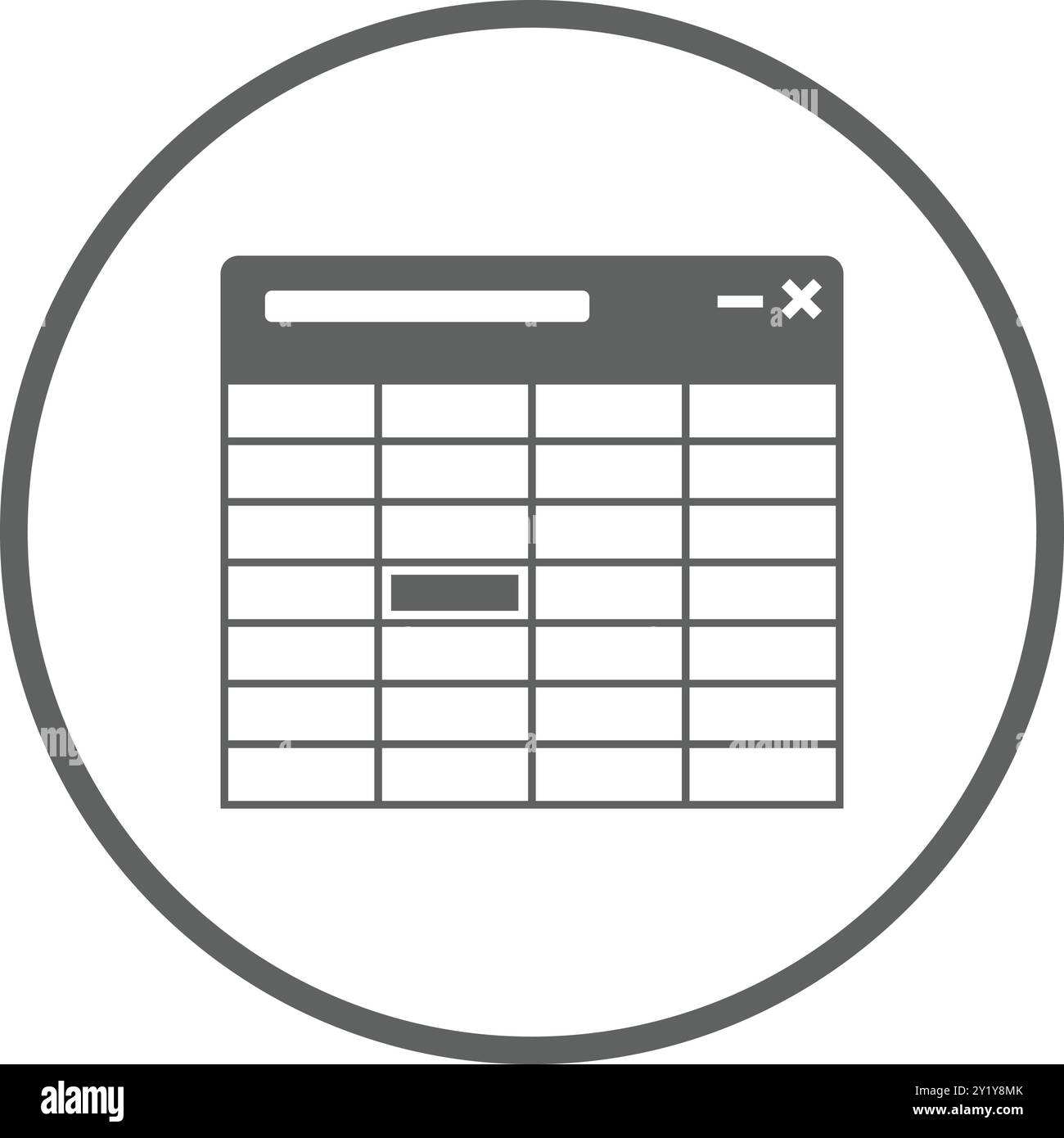 Progettazione di Excel, griglia, icone di tabella per uso commerciale, Web, supporti di stampa o qualsiasi tipo di progetto. Illustrazione Vettoriale