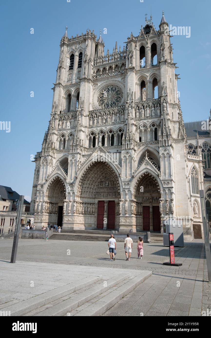 Cattedrale di Amiens (Basilica cattedrale di nostra Signora di Amiens), Francia Foto Stock