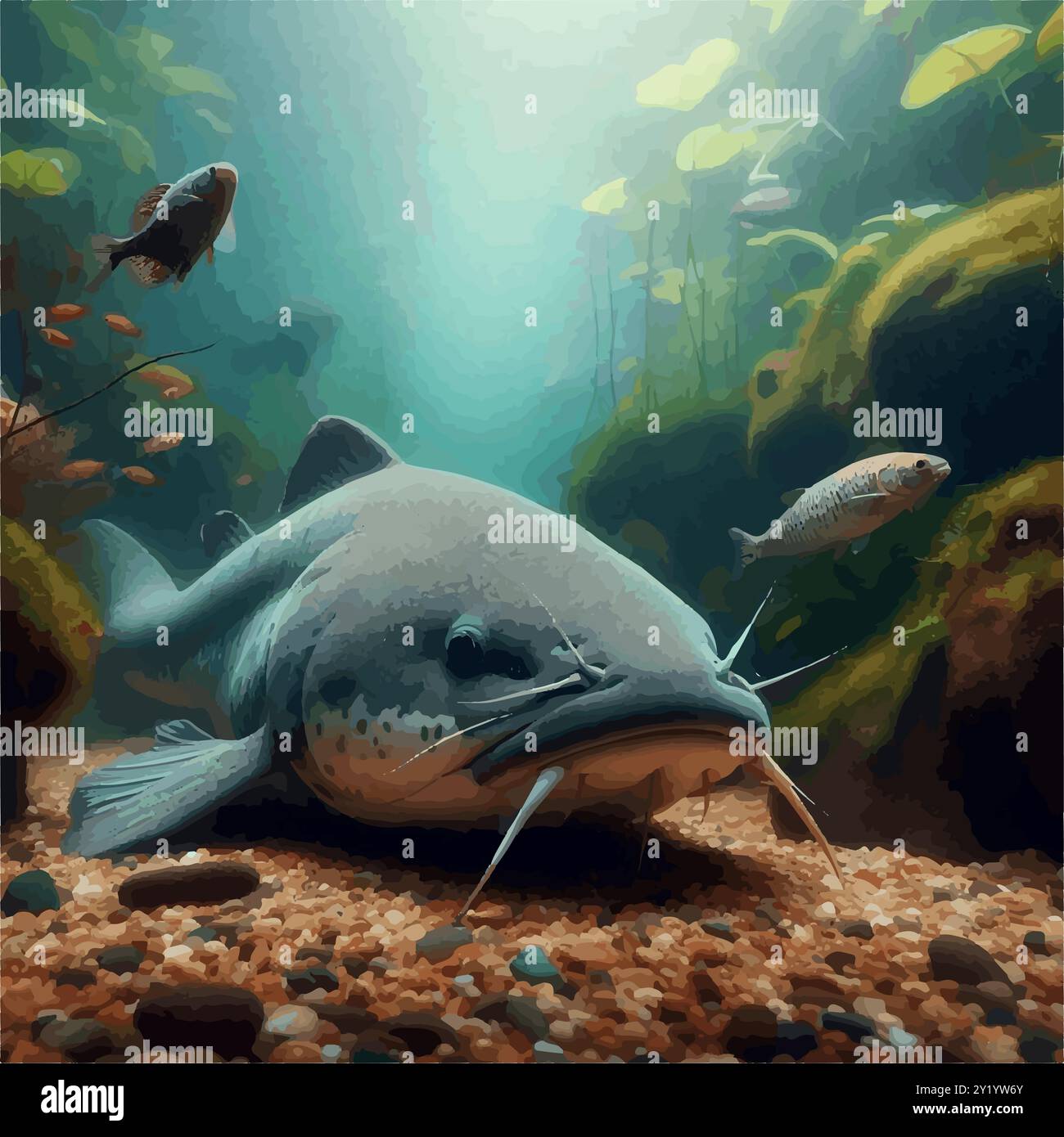 Piraíba: Il gigante delle acque amazzoniche. Illustrazione Vettoriale