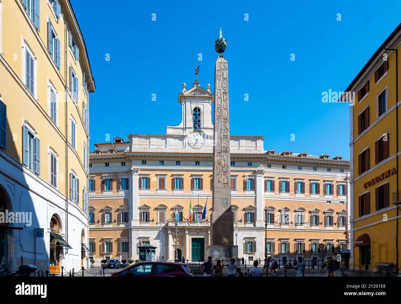 Roma, Italia, Palazzo Montecitorio in Piazza di Monte Citorio, solo editoriale. Foto Stock