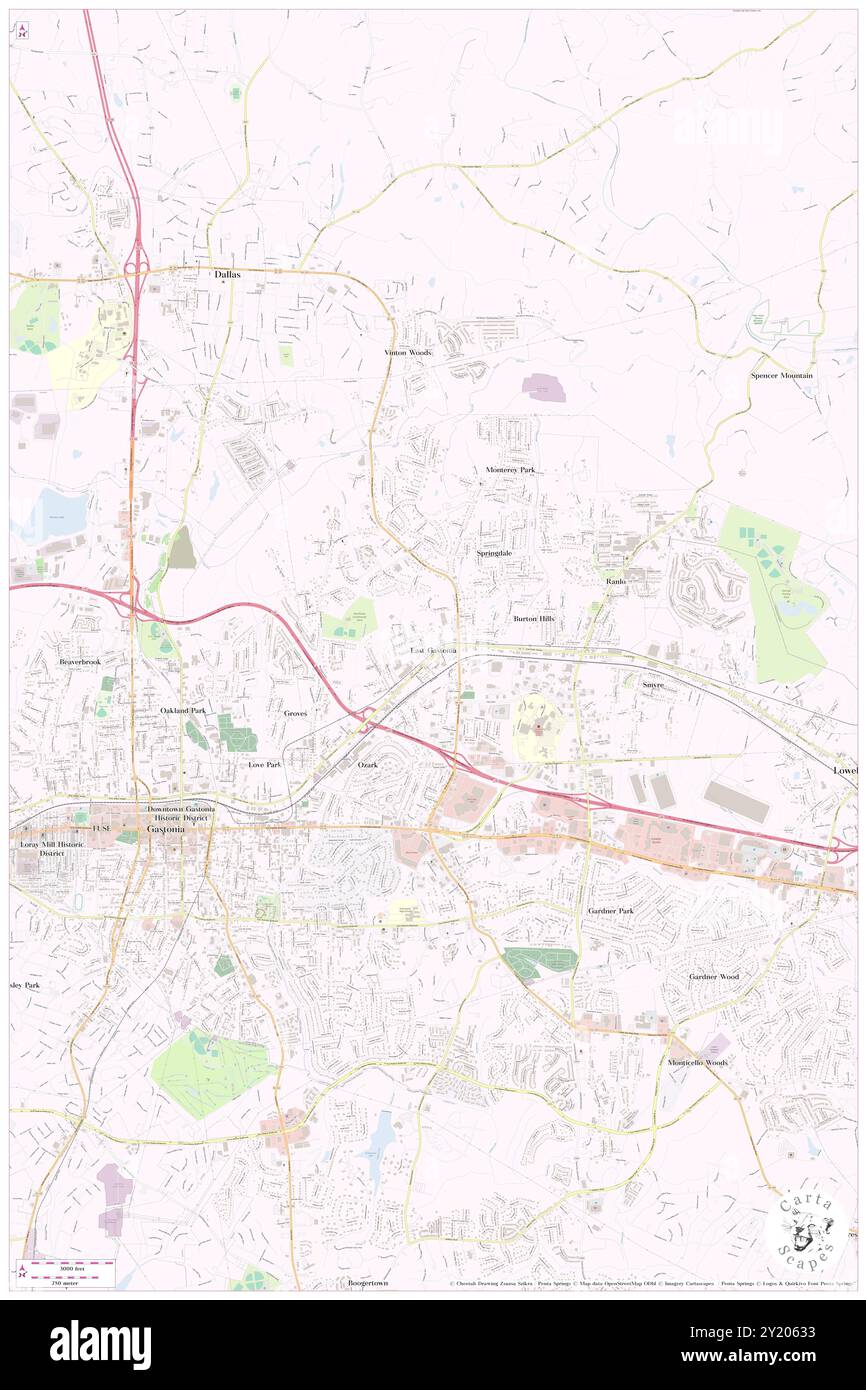 East Gastonia, Gaston County, Stati Uniti, Carolina del Nord, N 35 16' 46'', S 81 9' 7'', MAP, Cartascapes Map pubblicata nel 2024. Esplora Cartascapes, una mappa che rivela i diversi paesaggi, culture ed ecosistemi della Terra. Viaggia attraverso il tempo e lo spazio, scoprendo l'interconnessione del passato, del presente e del futuro del nostro pianeta. Foto Stock