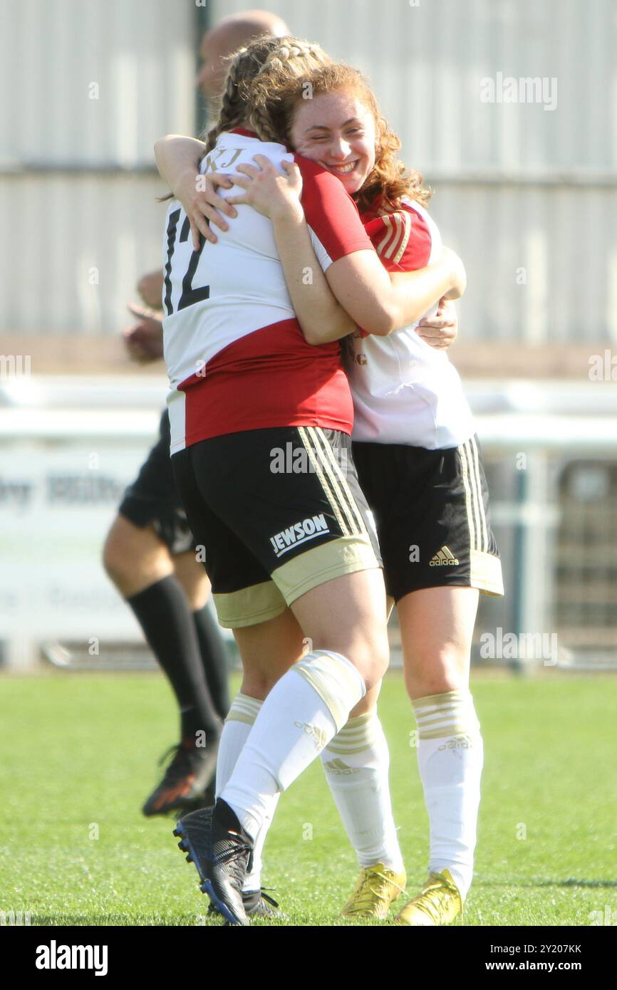 Woking FC Women vs Abbey Rangers FC Women Southern Regional Womens Football League at Kingfield Woking FC 8 set 2024 Foto Stock