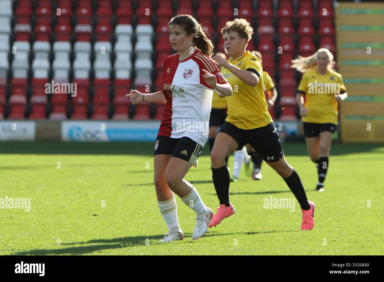 Woking FC Women vs Abbey Rangers FC Women Southern Regional Womens Football League at Kingfield Woking FC 8 set 2024 Foto Stock