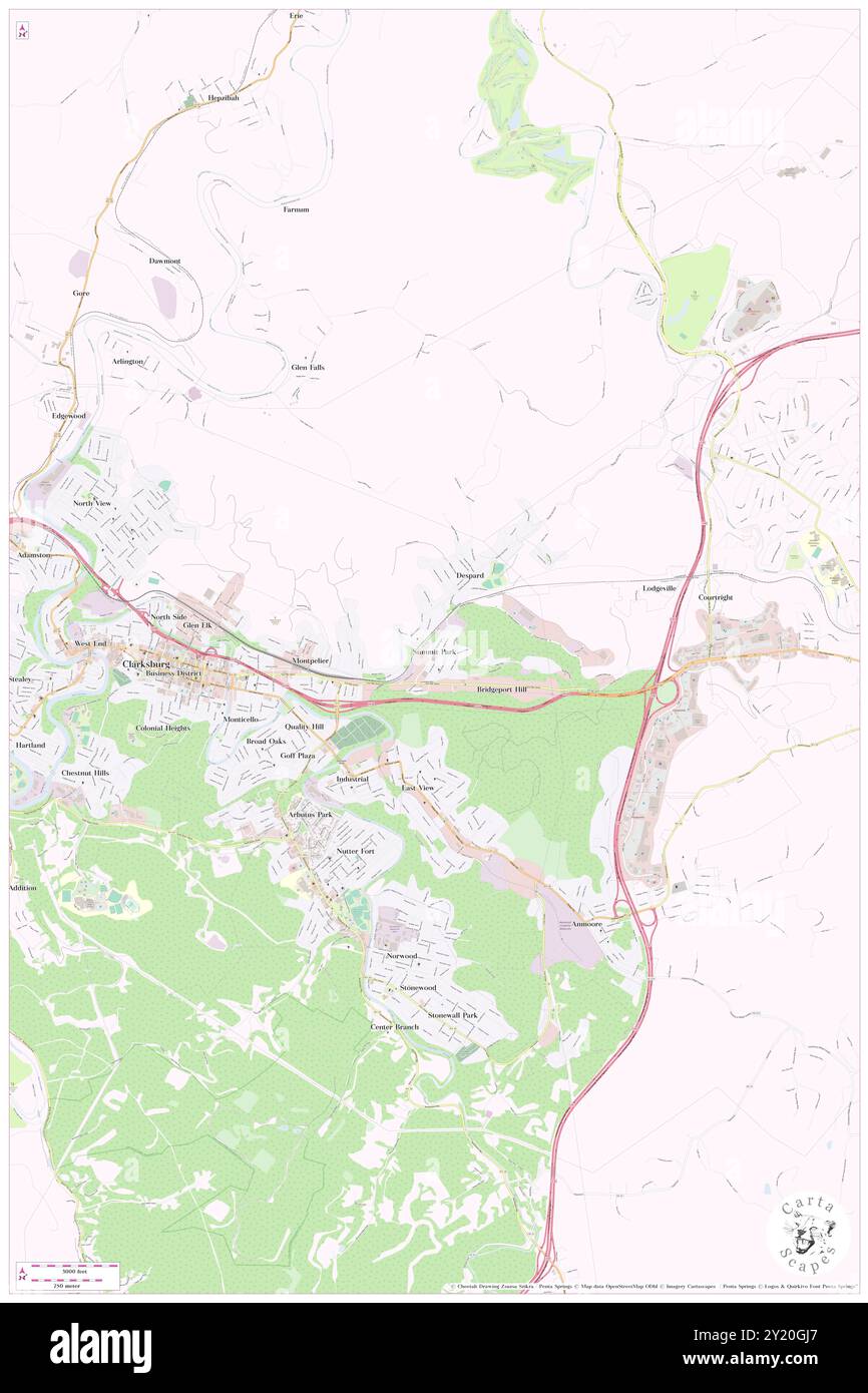 Summit Park, contea di Harrison, Stati Uniti, Virginia Occidentale, N 39 16' 54'', S 80 18' 37'', MAP, Cartascapes Map pubblicata nel 2024. Esplora Cartascapes, una mappa che rivela i diversi paesaggi, culture ed ecosistemi della Terra. Viaggia attraverso il tempo e lo spazio, scoprendo l'interconnessione del passato, del presente e del futuro del nostro pianeta. Foto Stock