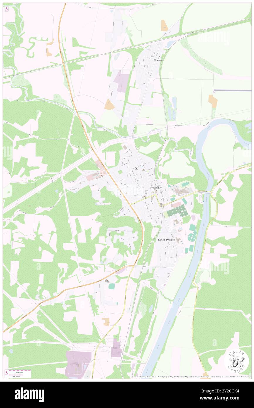 Dresden, Muskingum County, Stati Uniti, Ohio, N 40 7' 17'', S 82 0' 38'', MAP, Cartascapes Map pubblicata nel 2024. Esplora Cartascapes, una mappa che rivela i diversi paesaggi, culture ed ecosistemi della Terra. Viaggia attraverso il tempo e lo spazio, scoprendo l'interconnessione del passato, del presente e del futuro del nostro pianeta. Foto Stock