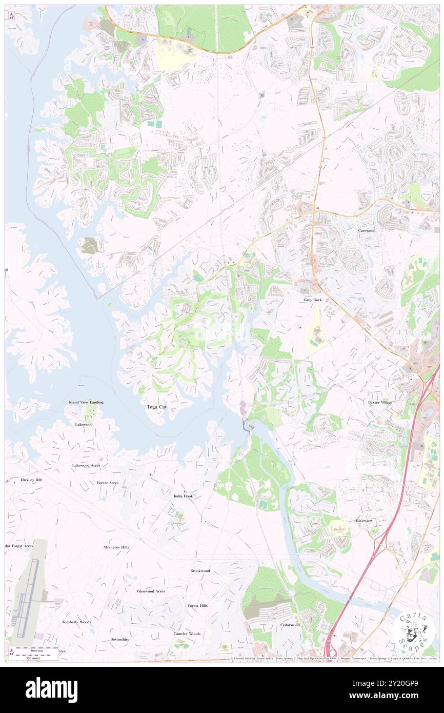 Tega Cay, Contea di York, Stati Uniti, Carolina del Sud, N 35 1' 27'', S 81 1' 40'', MAP, Cartascapes Map pubblicata nel 2024. Esplora Cartascapes, una mappa che rivela i diversi paesaggi, culture ed ecosistemi della Terra. Viaggia attraverso il tempo e lo spazio, scoprendo l'interconnessione del passato, del presente e del futuro del nostro pianeta. Foto Stock