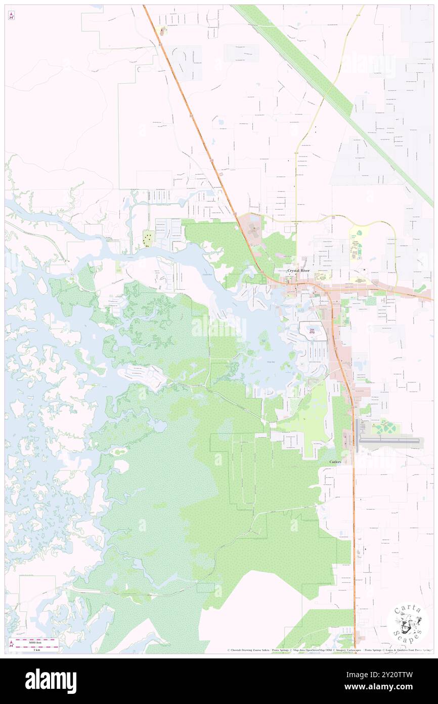 Crystal River, Citrus County, Stati Uniti, Stati Uniti, Florida, N 28 54' 8'', S 82 35' 33''', MAP, Cartascapes Map pubblicata nel 2024. Esplora Cartascapes, una mappa che rivela i diversi paesaggi, culture ed ecosistemi della Terra. Viaggia attraverso il tempo e lo spazio, scoprendo l'interconnessione del passato, del presente e del futuro del nostro pianeta. Foto Stock