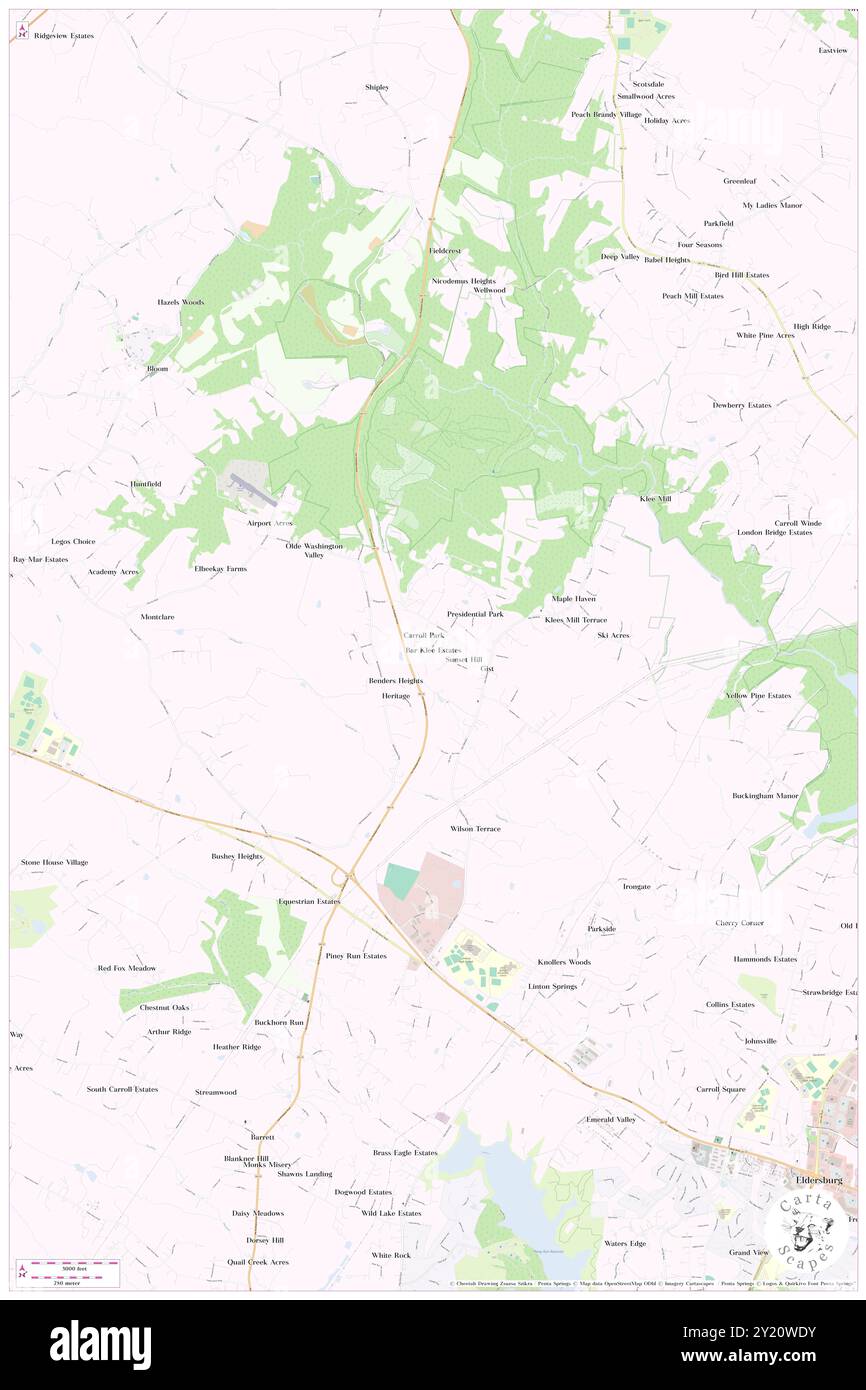 Bar-Klee Estates, Carroll County, Stati Uniti, Maryland, N 39 27' 8'', S 76 59' 45''', MAP, Cartascapes Map pubblicata nel 2024. Esplora Cartascapes, una mappa che rivela i diversi paesaggi, culture ed ecosistemi della Terra. Viaggia attraverso il tempo e lo spazio, scoprendo l'interconnessione del passato, del presente e del futuro del nostro pianeta. Foto Stock