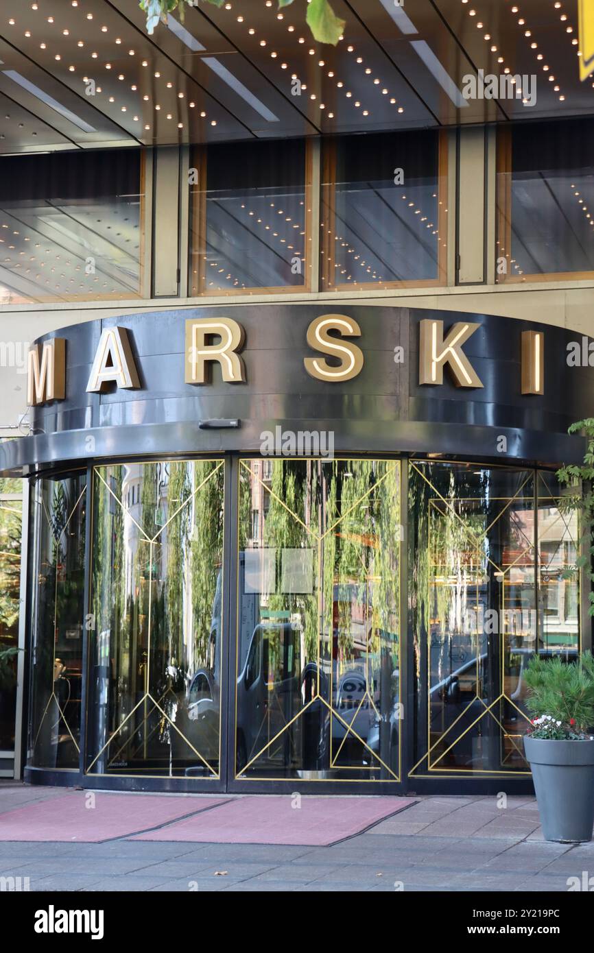 Hotel Marski su Mannerheimintie nel centro di Helsinki, Finlandia, agosto 2024 Foto Stock