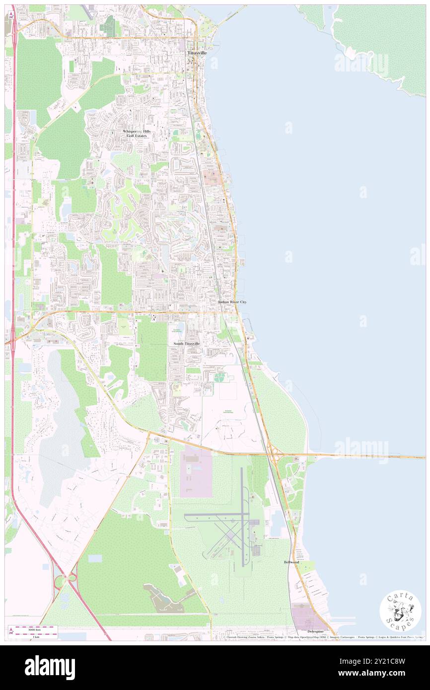 Whispering Pines Mobile Home Park, Brevard County, Stati Uniti, Stati Uniti, Florida, N 28 33' 19'', S 80 48' 11'', MAP, Cartascapes Map pubblicata nel 2024. Esplora Cartascapes, una mappa che rivela i diversi paesaggi, culture ed ecosistemi della Terra. Viaggia attraverso il tempo e lo spazio, scoprendo l'interconnessione del passato, del presente e del futuro del nostro pianeta. Foto Stock