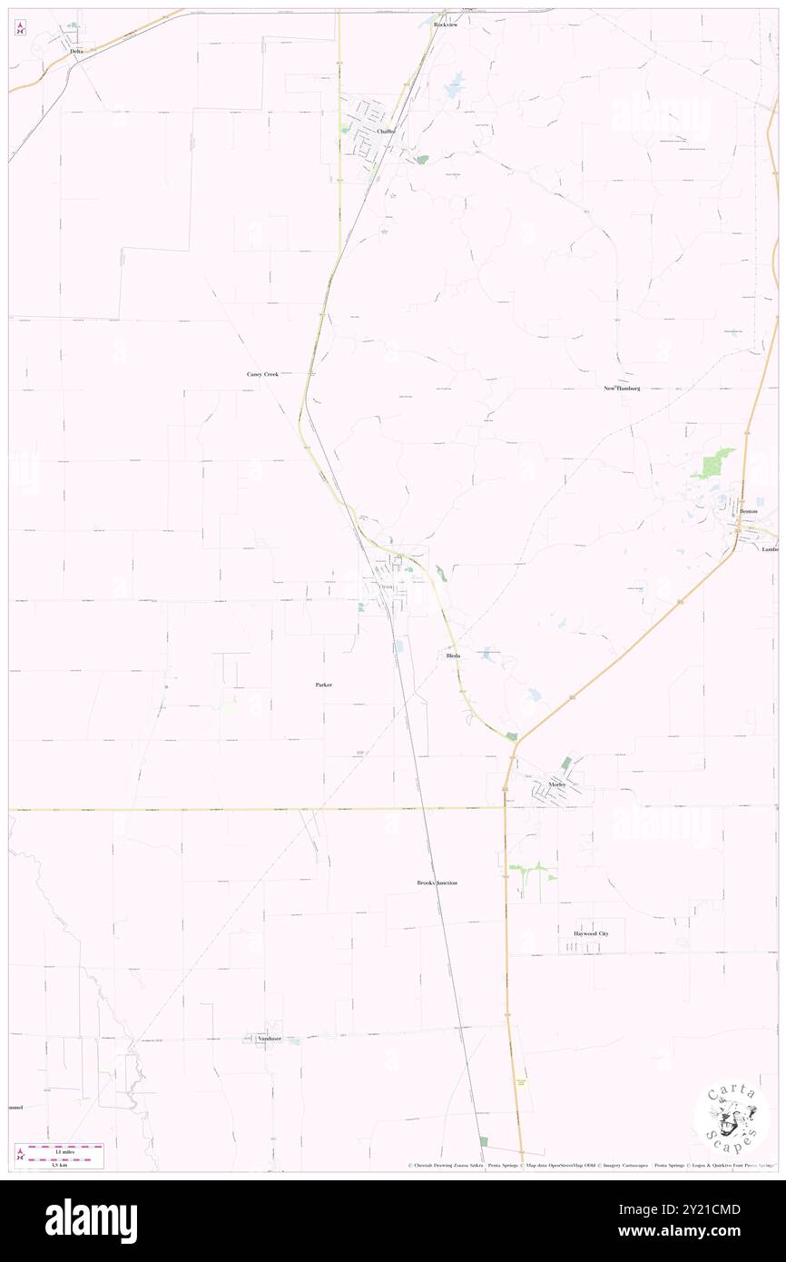 Oran, Scott County, Stati Uniti, Stati Uniti, Missouri, N 37 5' 6'', S 89 39' 19'', MAP, Cartascapes Map pubblicata nel 2024. Esplora Cartascapes, una mappa che rivela i diversi paesaggi, culture ed ecosistemi della Terra. Viaggia attraverso il tempo e lo spazio, scoprendo l'interconnessione del passato, del presente e del futuro del nostro pianeta. Foto Stock