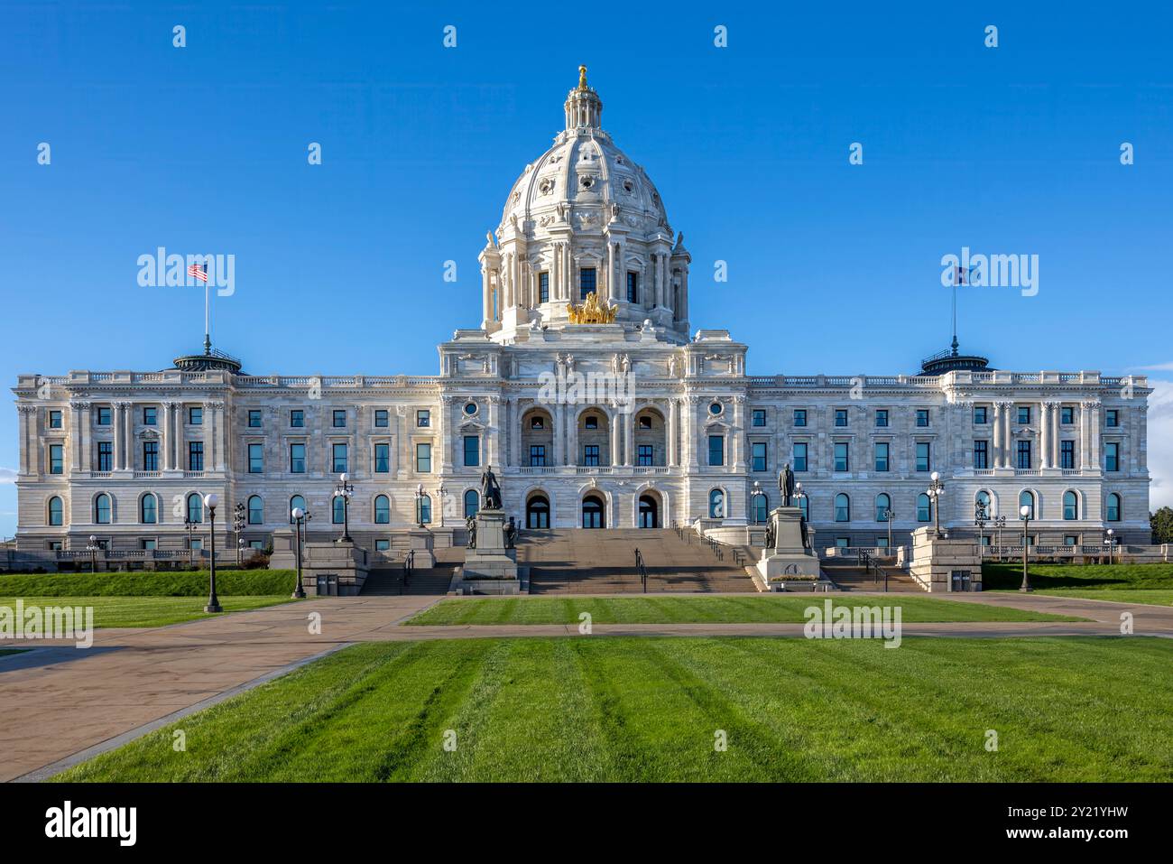 Edificio del Campidoglio dello stato del Minnesota: Un simbolo del governo neoclassico a Saint Paul, Minnesota Foto Stock