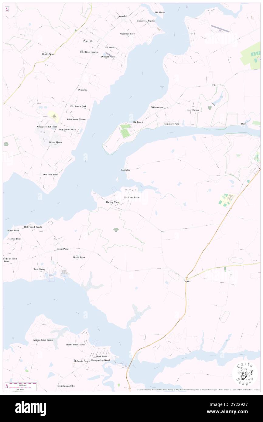 Elk River Basin, Cecil County, Stati Uniti, Maryland, N 39 30' 40'', S 75 52' 9'', MAP, Cartascapes Map pubblicata nel 2024. Esplora Cartascapes, una mappa che rivela i diversi paesaggi, culture ed ecosistemi della Terra. Viaggia attraverso il tempo e lo spazio, scoprendo l'interconnessione del passato, del presente e del futuro del nostro pianeta. Foto Stock